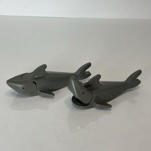 Lego Vintage Sharks Lot Of 2 Old‎ Gray Sea Animal #2547